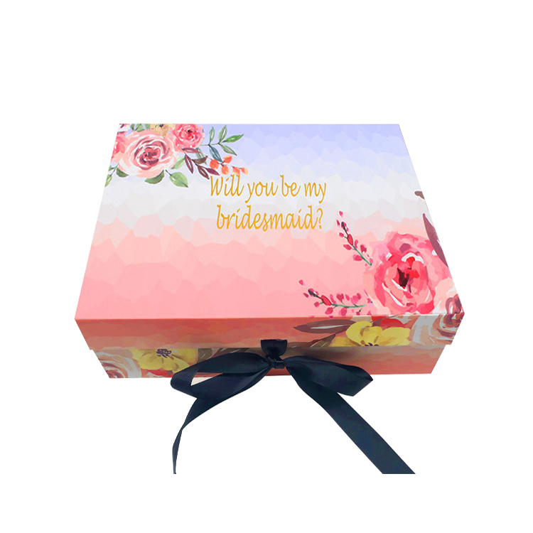 Custom Logo Wedding Folding Magnetic Closure Gift Boxes 01